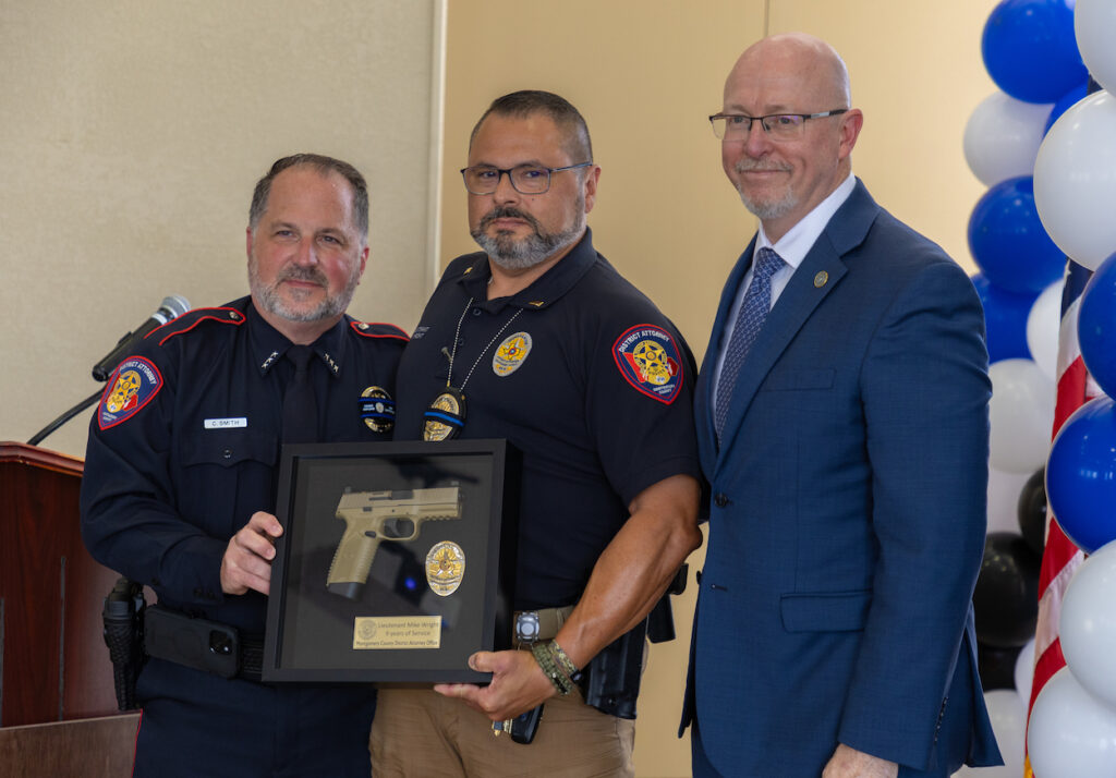 Montgomery County District Attorney’s Office honors Captain Salter and Lieutenant Wright for years of service and dedication