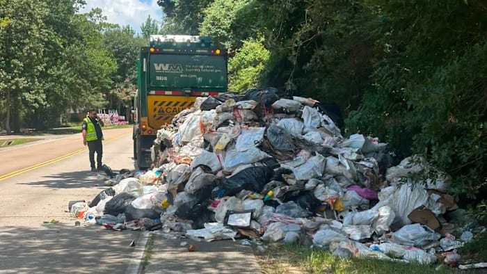 Garbage truck spills load in Montgomery County, prompting hours-long cleanup