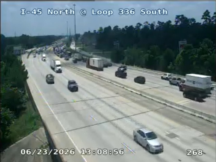 Traffic Alert: I-45 SB SR – Conroe – Wreck