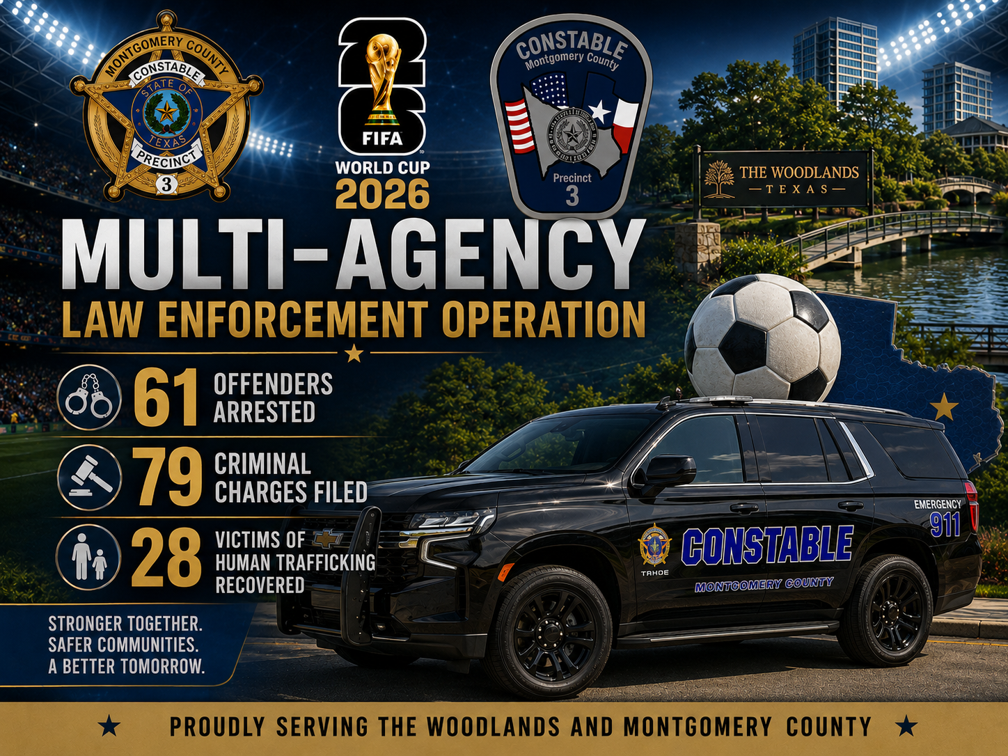 Multi-Agency Human Trafficking Operation Nets 61 Arrests, 79 Charges and Rescues 28 Victims in Montgomery County
