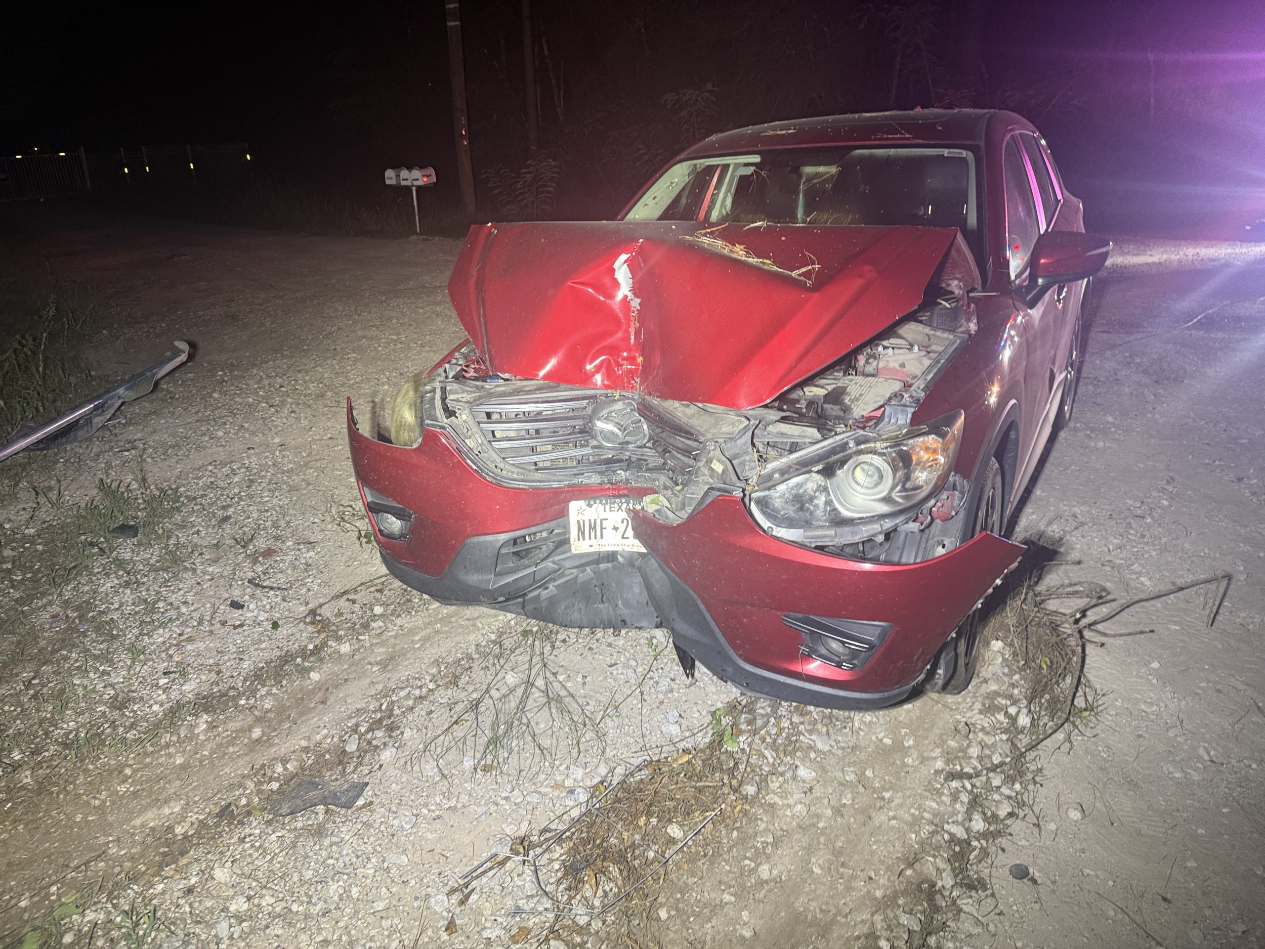 THREE ESCAPE INJURY IN CONROE CRASH