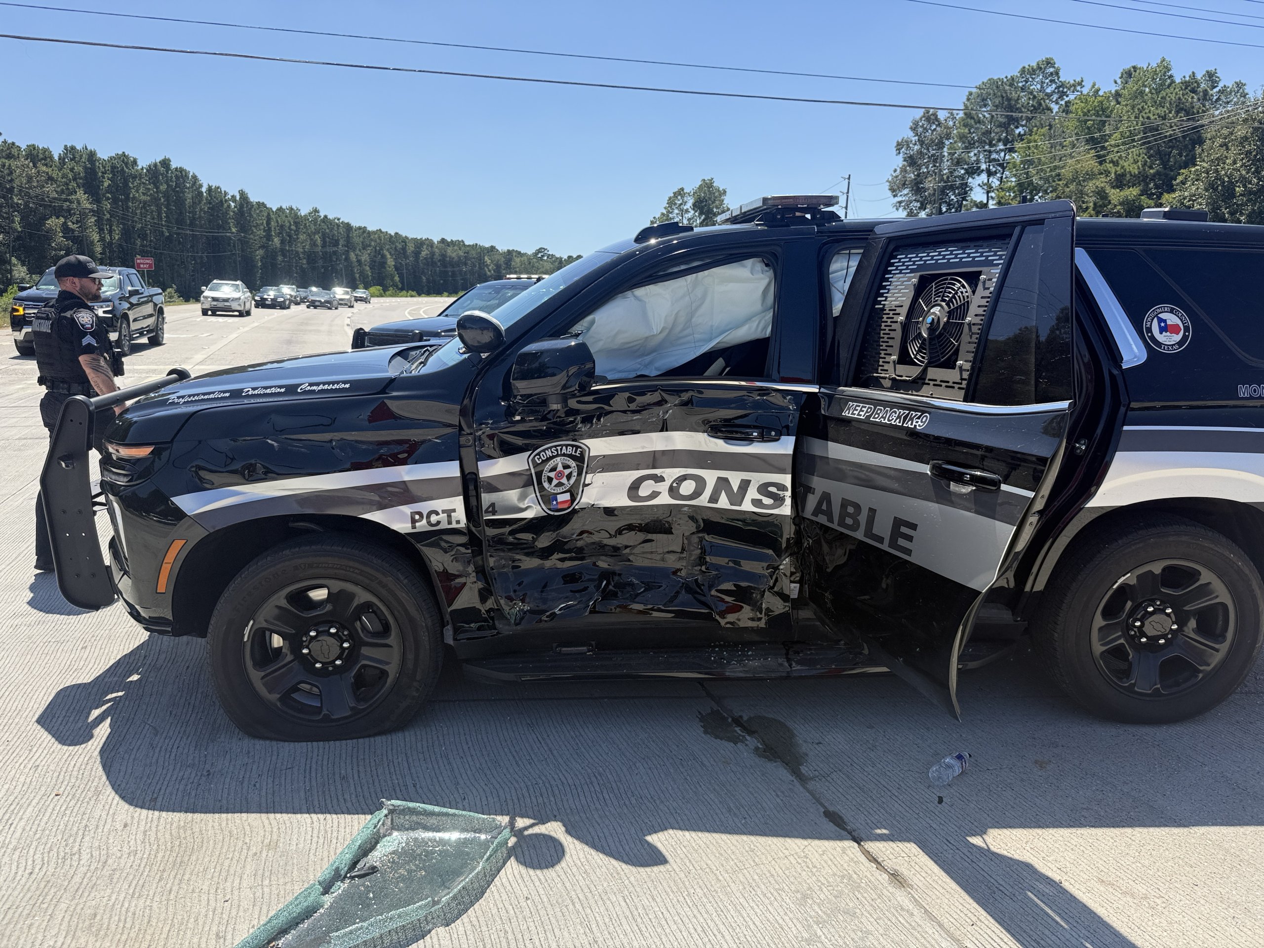 PRECINCT 4 DEPUTY AND K-9 UNINJURED IN CRASH