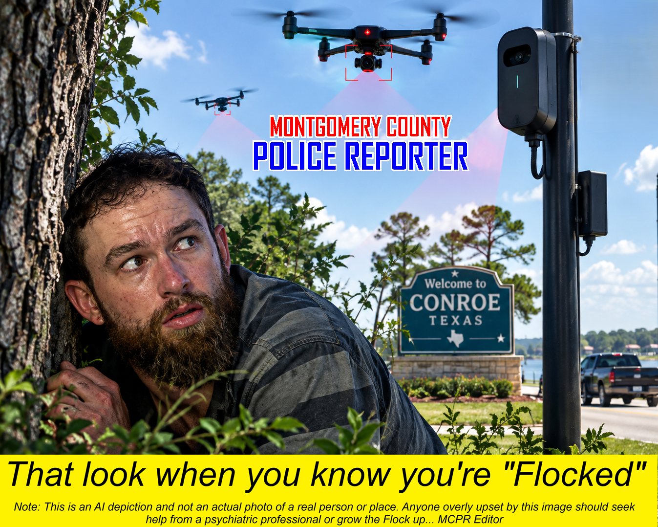 Drones, Flock Cameras Help Conroe Police Catch Stalking Suspect