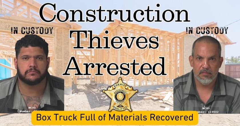 The Montgomery County Sheriffs Office Arrests Three In Construction Site Theft