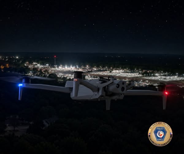 Conroe Police Drone as First Responder Helps Locate Man in Early Morning Interstate 45 Welfare Check