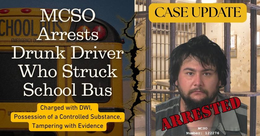 Driver Arrested After Jeep Rear-Ends Conroe ISD School Bus in Montgomery Creek Ranch, Passenger Still Sought